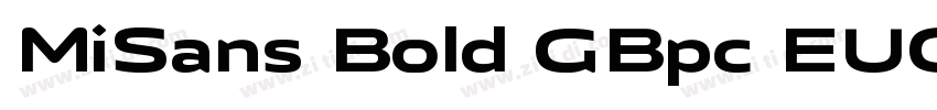 MiSans Bold GBpc EUC字体转换